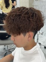 シーン(scene) シャドウパーマ×ラウンドマッシュ×brown
