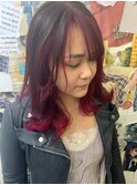 渋谷TLONY ピンクレッドインナーカラー/stylist miaki