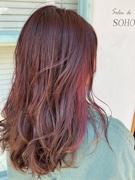 サロン ド ソーホー 蕨(Salon de SOHO) カシスピンクちら見せが可愛い◎【イヤリングカラー】