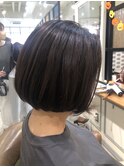 白髪染めを使わないカラー　ショートボブ