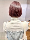 ◎ラインボブ/ピンクバイオレット
