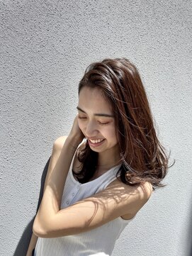 インデックスヘアーユー 錦糸町店(in'dex hair - U) かきあげバングセミディ[錦糸町/錦糸町駅/錦糸町北口/カラー]