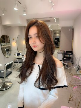 シーシンジュク 新宿南口(Sea shinjuku) 大人ガーリー/前髪/顔周りレイヤー×ブリーチなし韓国ヘア[新宿]
