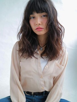 ソヨン 池袋店(SOYON) 重めバング　MIXパーマ　ナチュラルグラデーション