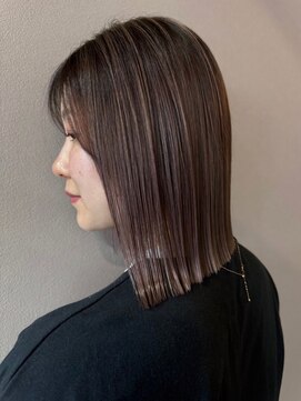 シエスタ(SIESTA) 切りっぱなしミディ 顔周りカット ブラウン 似合わせ 美髪