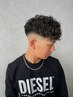 【圧倒的人気！】スペインカール+メンズカット+プレミアムTR+眉カット