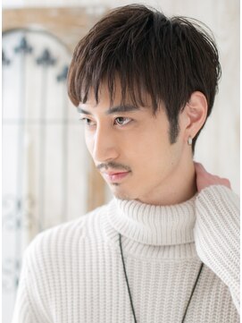 モッズヘアメン 名護大東店(mod's hair men) アースカラー束感くせ毛風刈り上げメンズショートk名護大東