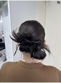 カチモリヘアセット/アップヘア/ローポニー/結婚式ヘアセット