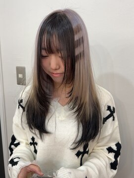 ルヴェルヘアー(Revel hair) デザインカラー×ウルフカット