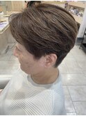 ハイライトカラー30代40代50代丸みショートくびれショートボブ
