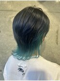 インナーカラー/ダブルカラー/イヤリングカラー/ウルフカット