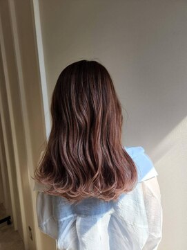 エイクス ヘア デザイン×美髪クリニック 千葉(AQs hair design) くびれヘア/アプリコットオレンジ/夏/髪質改善[千葉駅]