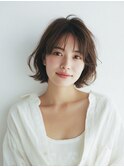 黒髪/クラゲヘアー/オリーブグレー/小顔/ココアベージュ