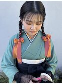 ヘアセット/ツインアレンジ/成人式ヘア