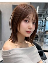アビーファイブ(ABBEY 5)&nbsp;大人ボブ銀座レイヤーカット有楽町ミディアムボブベージュ
