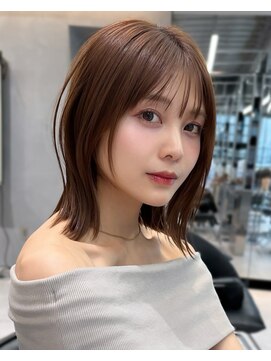 アビーファイブ(ABBEY 5) 大人ボブ銀座レイヤーカット有楽町ミディアムボブベージュ