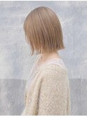 くびレイヤーエモージュ前髪モテベージュレイヤーミディ/高円寺