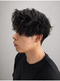 20代30代メンズパーマ無造作ショート束感ヘア