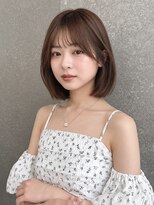 シー バイ ロンド 新宿(Sea by Lond)&nbsp;ワンホンレイヤ ー×ダークブルー[デジタルパーマ/ボブ/韓国]
