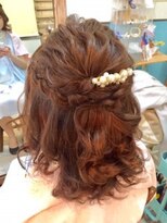 ロカット サロン(Roquat Salon)&nbsp;なみハーフアップ編み込みアレンジ【ヘアセット　立川/立川南】