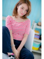 ミック 日暮里店(miq)&nbsp;くびれシルエットで色っぽく♪ふわカールミディ