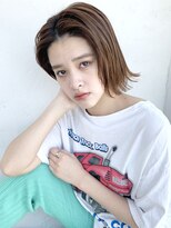 アイティー バイ アルバム 浦和店(IT by ALBUM) ストレートボブ_ココアブラウンフリンジウェーブ_27219