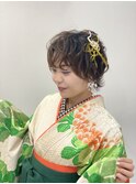 ショートヘアさんの卒業式アレンジ