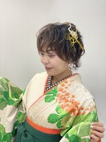 ショートヘアさんの卒業式アレンジ