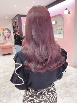 アマンドール(Aman D'or) ピンクラベンダー×ゆる巻きロング