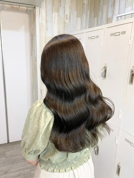 ナンバー アンフィール 渋谷(N° anfeel) オリーブブラウン ツヤ髪 髪質改善