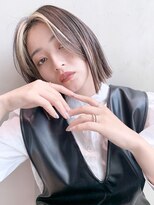 アルバム 池袋(ALBUM)&nbsp;ナチュラルストレート_外ハネボブセクションカラー_78787