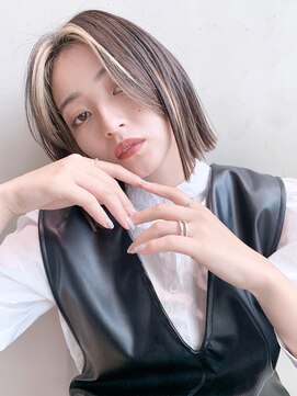 アルバム 池袋(ALBUM) ナチュラルストレート_外ハネボブセクションカラー_78787