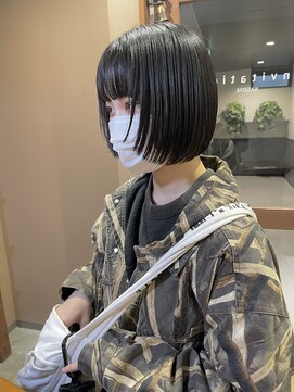 インビテーション 名古屋(invitation) ◎ミニボブ/ダークグレーアッシュ