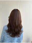 【桑原雪音】ウェーブロング/艶髪ブラウンベージュ/ブリーチなし