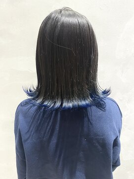 ヘアラウンジ アングゥ(hair lounge ungu) 裾ブルーカラー