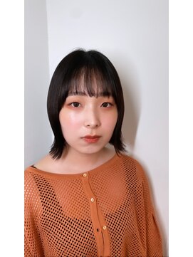 シェノン 表参道(CHAINON) 前髪カタログ/マチルダボブ/ピンクベージュ/丸型/