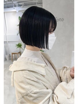 フォト イケブクロ(foto IKEBUKURO) ショート/ボブ/前髪カット×黒髪/ブリーチなし/黒染め[池袋]