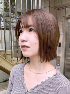 ゴーズゴー 吉祥寺(e)店(go s go) 秋色ベージュ/ベージュ/ボブ/切りっぱなしボブ/ぱっつんボブ