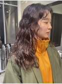 レイヤーカット/ウェットへア/オリーブベージュ/表参道