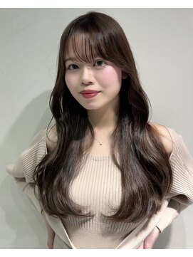 ワン バイ ジエクト(One by The Ect) 髪質改善カラー韓国レイヤーヨシンモリ透明感アッシュベージュ