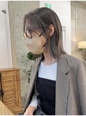 顔まわりレイヤーボブ(20代/30代/ベージュ/グレージュ)C36