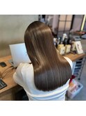 髪質改善トリートメント暖色ベージュ秋カラー
