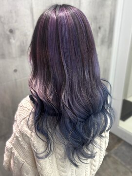 スターズ 川越店(STARS) アンブレラカラー パープルラベンダー ハイライトカラー 美髪