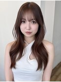 美髪レイヤーカット/顔まわりレイヤー/くびれミディアムレイヤー