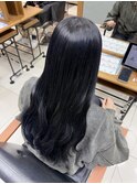 ツヤ髪ブルーブラック