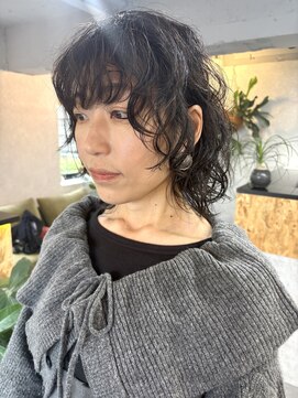 サニーサイドサロン(SUNNY SIDE SALON) ウルフパーマ/たまプラーザ/ミディアム/