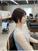 ☆ココアベージュ小顔オリーブグレークラゲヘアーショート[船橋]