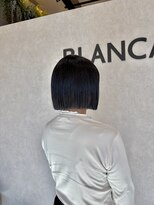 ブランカヘアー 西尾(BLANCA HAIR)&nbsp;ブルーブラック×ぱつっとボブ