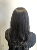 ブルージュロングレイヤー　ローライト　厚めバング