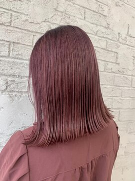 プライズ 池袋店(prize) ピラミンゴカシスピンクハイトーン切りっぱなしボブ2149